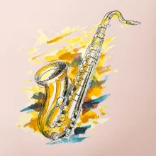 Saxofon malovaný