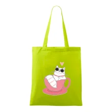 Hustá kočka v hrníčku