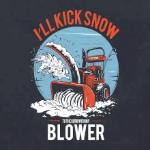 Kick snow blower