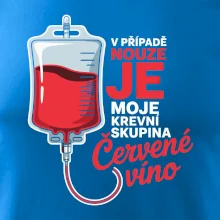 V případě nouze je moje krevní skupina červené víno