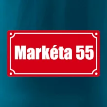 Jméno a věk - uliční cedule - červená