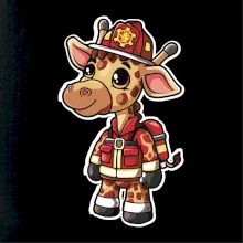 Malý hasič - žirafa