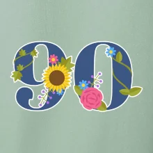 Květinové číslo kreslené - 90