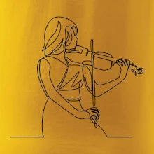 Houslistka jedním tahem