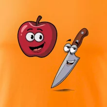 Parové triko - Jablko a nůž
