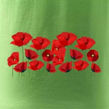 Vlčí mák v řadě