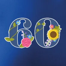 Květinové číslo kreslené - 60