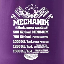 Mechanik - hodinová sazba