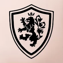 Český lev erb na prsu a na zádech