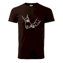 Táta a syn ruce obrys