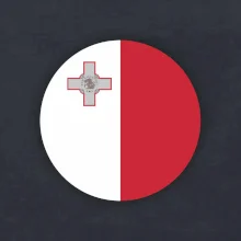 Vlajka Malta kulatá na prso