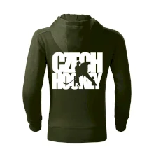 Czech hockey - nápis s hokejistou - Mistrovství světa v ledním hokeji 2026