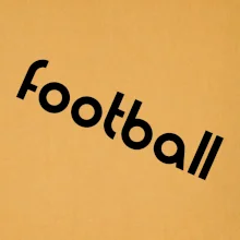 FOOTBALL nápis šikmo