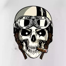 Motorkářská helma a doutník