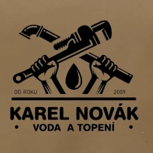 Instalatér - Překřížené klíče vlastní nápis