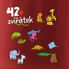 Tričko + 42 nažehlovacích zvířátek