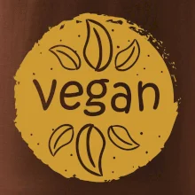 Vegan hnědá kruh