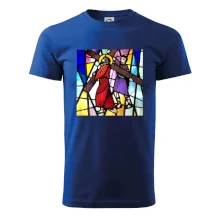 Vitráž - Ježíš a kříž