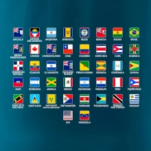 Vlajky států - Amerika