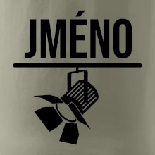 Jméno a nápis na zádech - stage crew