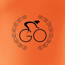 Logo cyklisty a řetěz