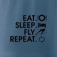 Eat sleep fly repeat - skoky na lyžích