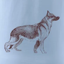 Německý ovčák -  kreslený skica Německý ovčák -  kreslený skica