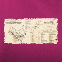 Mapa Báňské dráhy z Moravské Ostravy do Doubravy