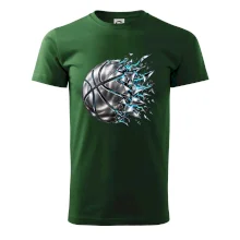 Kovový basketbalový míč s elektrickými střepy