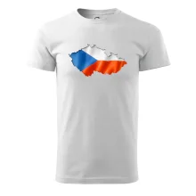 Česká vlajka v obrysu republiky