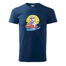 Husky na vodním skútru