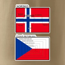 Norská a česká vlajka