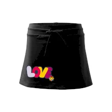 Love nápis s květinou