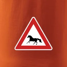 Dopravní značka - Pozor kůň běžící