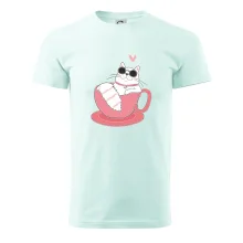 Hustá kočka v hrníčku