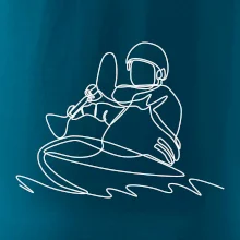 Kajak na vodě jedním tahem