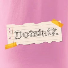 Papírek se jmenovkou - vlastní jméno