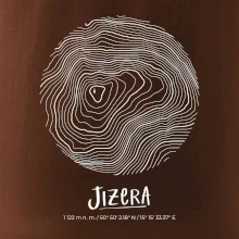 Jizera - vrstevnice v kruhu