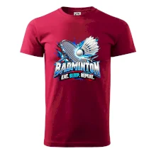 Badmintonová raketa s košíčkem eat sleep repeat