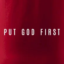 Put God first slabý nápis
