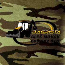 Bagrista v kruhu - vlastní nápis