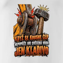 Zaseknutý čep bagru vyřeší kladivo