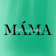 Máma - Tiskací nápis se jmény dětí