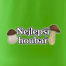 Nejlepší houbař - nápis s houbama