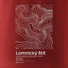 Lomnický štít - vrstevnice v obdélníku
