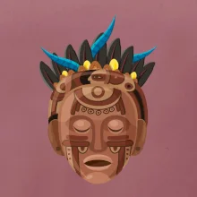 Mayové maska hnědá