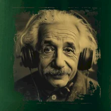 Albert se sluchátky Albert se sluchátky