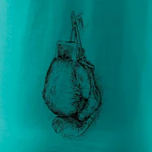 Boxerské rukavice kreslené na výšku