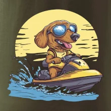 Jezevčík na vodním skútru