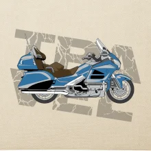 Cestovní motorka Amerika modrá